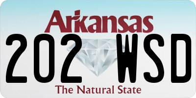 AR license plate 202WSD