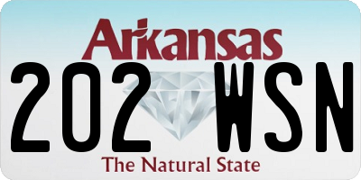 AR license plate 202WSN