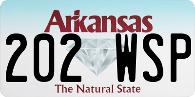 AR license plate 202WSP