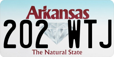 AR license plate 202WTJ
