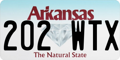AR license plate 202WTX