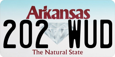 AR license plate 202WUD