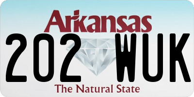 AR license plate 202WUK