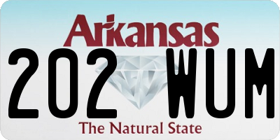AR license plate 202WUM