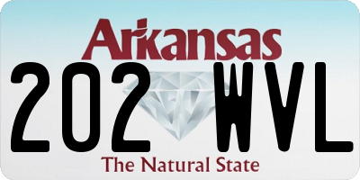 AR license plate 202WVL