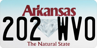 AR license plate 202WVO