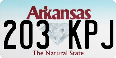 AR license plate 203KPJ