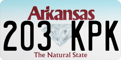 AR license plate 203KPK