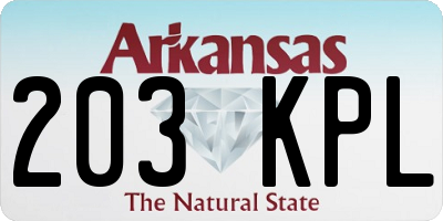 AR license plate 203KPL