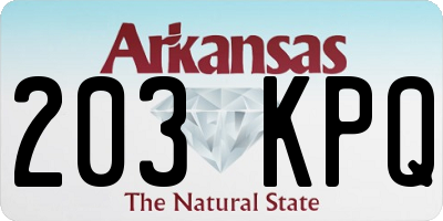 AR license plate 203KPQ