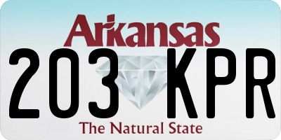 AR license plate 203KPR