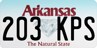 AR license plate 203KPS