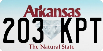AR license plate 203KPT