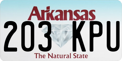 AR license plate 203KPU