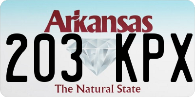 AR license plate 203KPX