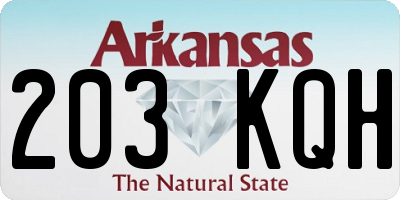 AR license plate 203KQH