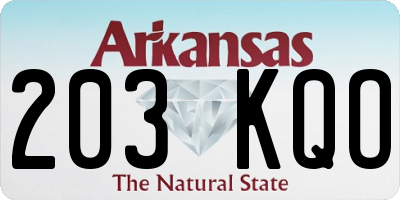 AR license plate 203KQO