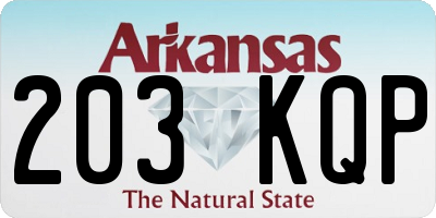 AR license plate 203KQP