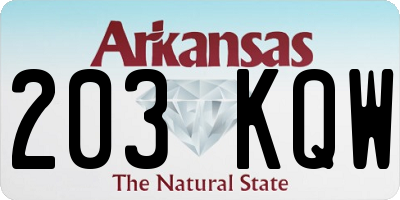 AR license plate 203KQW