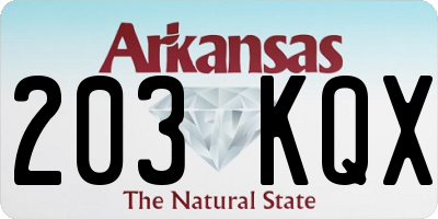 AR license plate 203KQX