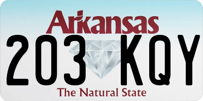AR license plate 203KQY