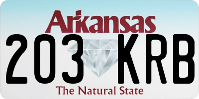 AR license plate 203KRB