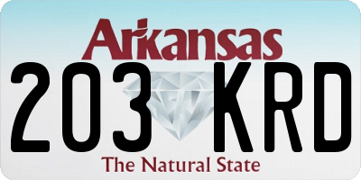 AR license plate 203KRD