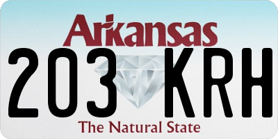 AR license plate 203KRH