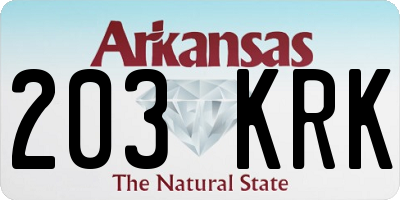 AR license plate 203KRK