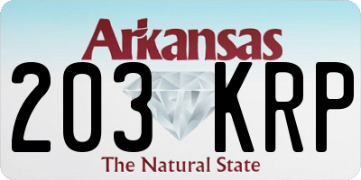AR license plate 203KRP