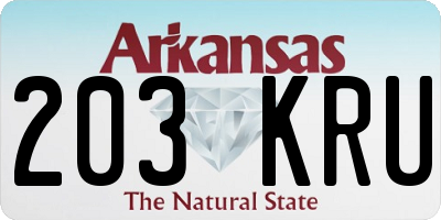 AR license plate 203KRU