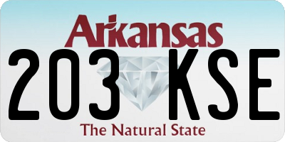 AR license plate 203KSE