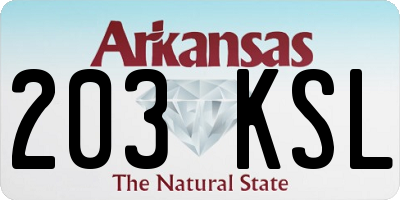 AR license plate 203KSL