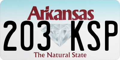 AR license plate 203KSP