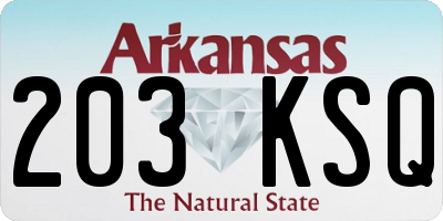 AR license plate 203KSQ