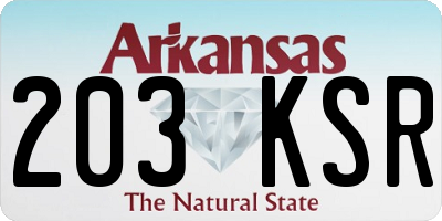 AR license plate 203KSR