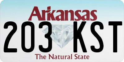 AR license plate 203KST