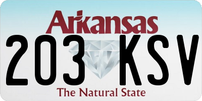 AR license plate 203KSV