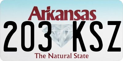 AR license plate 203KSZ