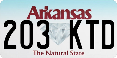 AR license plate 203KTD
