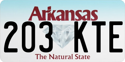 AR license plate 203KTE