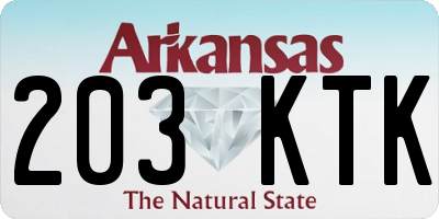 AR license plate 203KTK