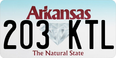 AR license plate 203KTL