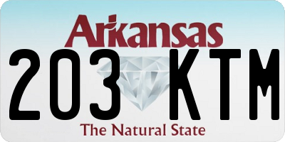 AR license plate 203KTM