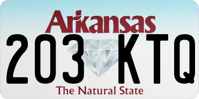 AR license plate 203KTQ