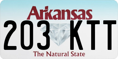 AR license plate 203KTT