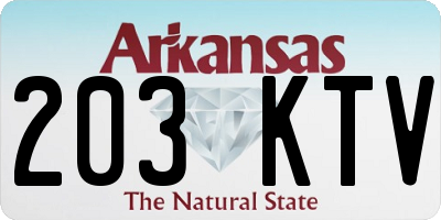 AR license plate 203KTV