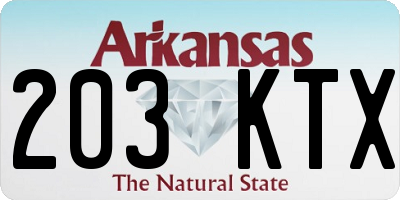 AR license plate 203KTX