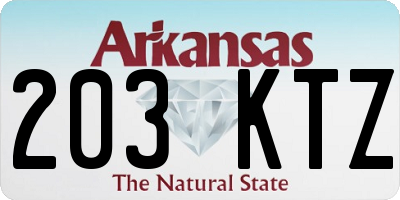 AR license plate 203KTZ