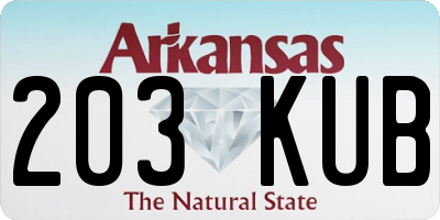 AR license plate 203KUB